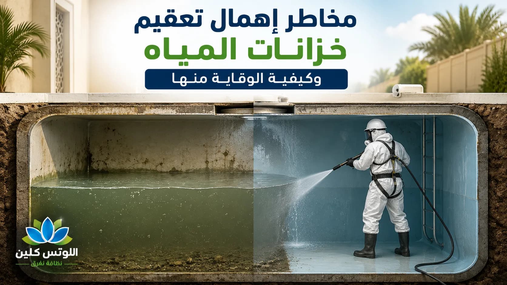 تعقيم خزانات المياه: المخاطر الصحية لطرح التنظيف وطرق الوقاية