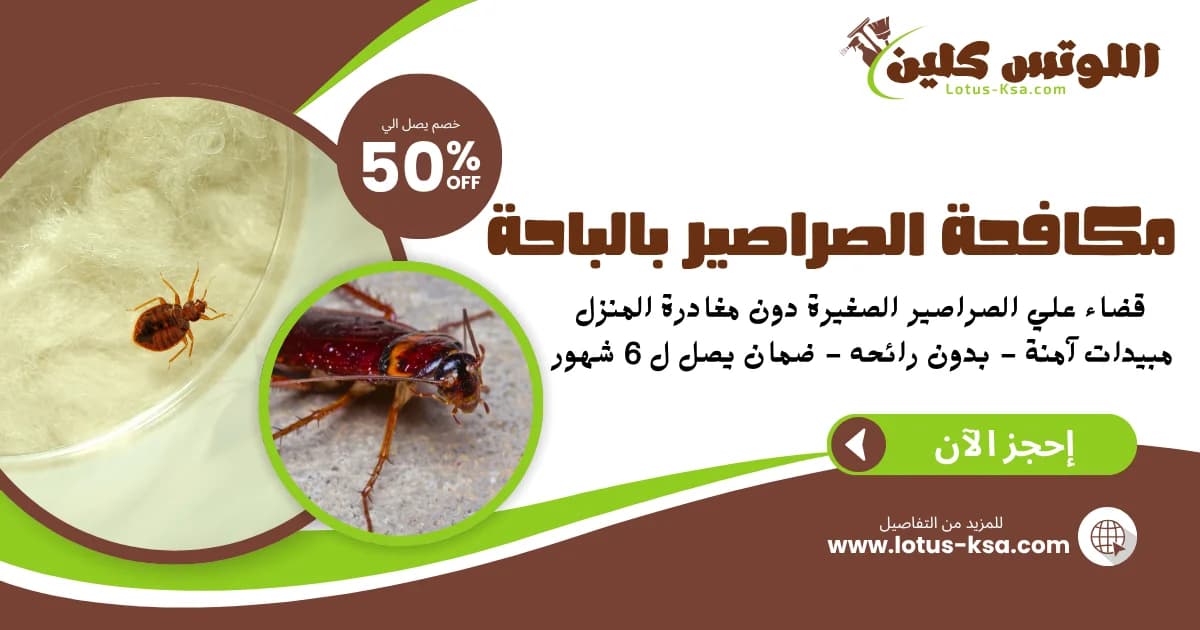 شركة مكافحة الصراصير في الباحة - اللوتس