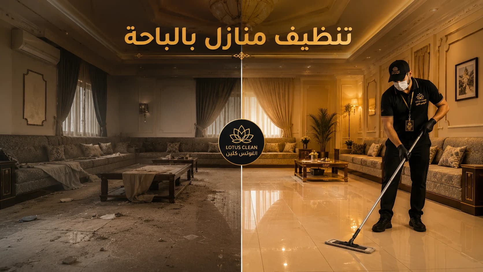 شركة اللوتس كلين تقدم خدمات تنظيف المنازل بالباحة