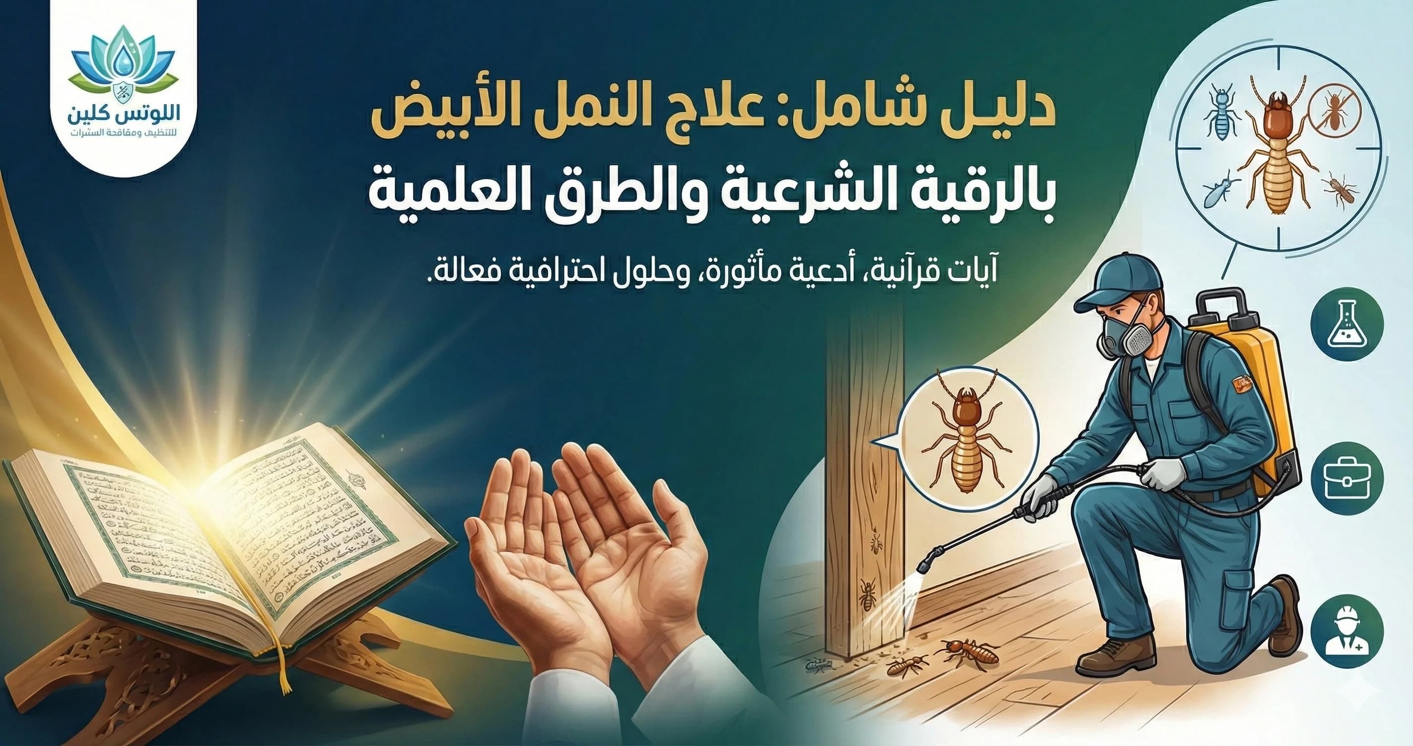 طريقة علاج النمل الأبيض والرمة في المنزل نهائياً