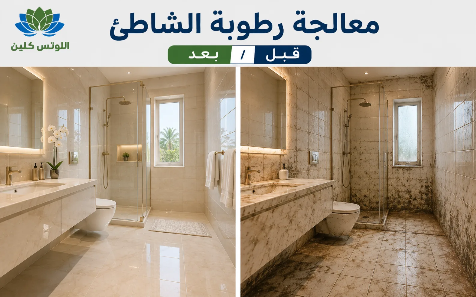 نتائج قبل وبعد تنظيف المنازل بحي الشاطئ