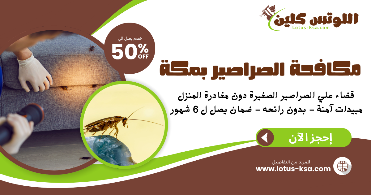 شركة مكافحة الصراصير بمكة المكرمة - اللوتس