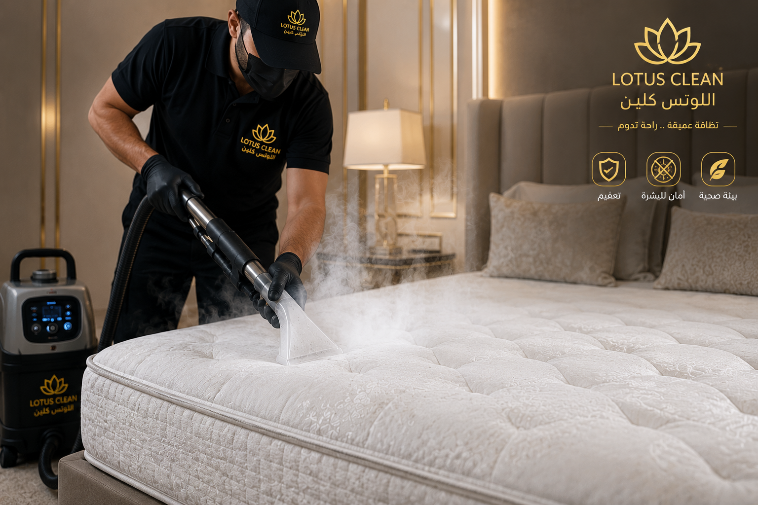 تنظيف مراتب بالبخار تنظيف مراتب بالبخار للقضاء على البكتيريا والجراثيم
