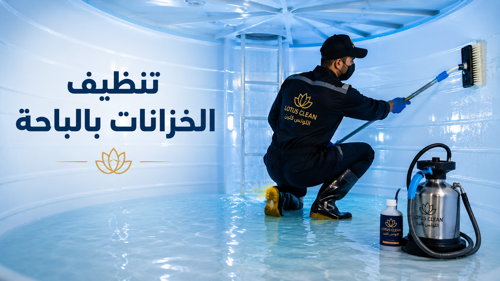 تنظيف الخزانات بالباحة وتعقيمها